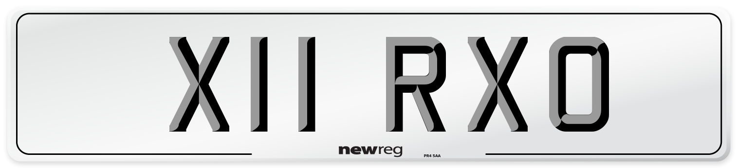 X11 RXO Number Plate from New Reg